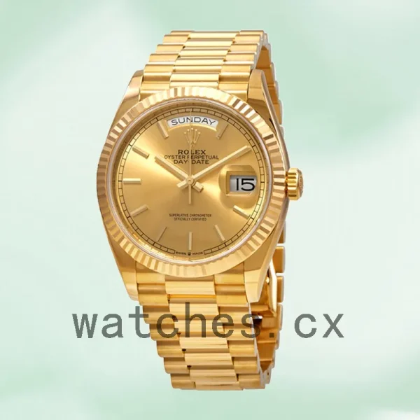 Rolex Day-date m128238-0045 36mm Unisex President Bracelet Champagne Dial - Image 2
