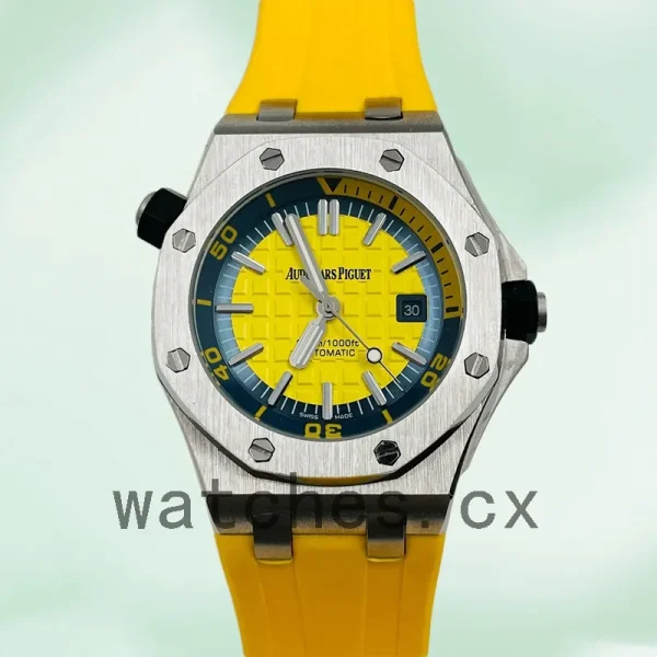 Audemars Piguet Royal Oak Offshore Men's 42mm 15710ST.OO.A051CA.01 Yellow Dial - Image 2