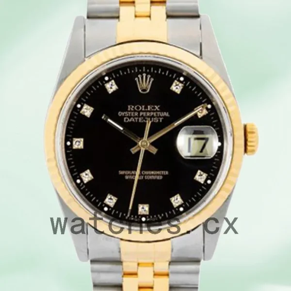 Rolex Datejust Men's 16233BKDJ 36mm Jubilee Bracelet