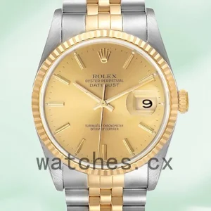 Rolex Datejust 36mm 16233CSJ Men's Jubilee Bracelet Gold Dial
