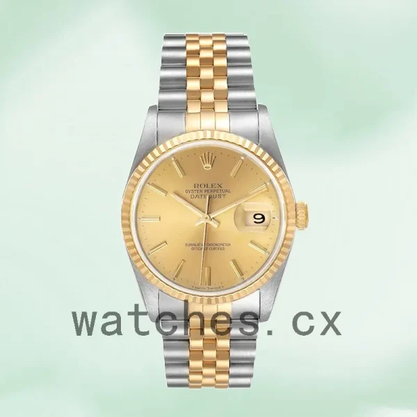 Rolex Datejust 36mm 16233CSJ Men's Jubilee Bracelet Gold Dial - Image 2