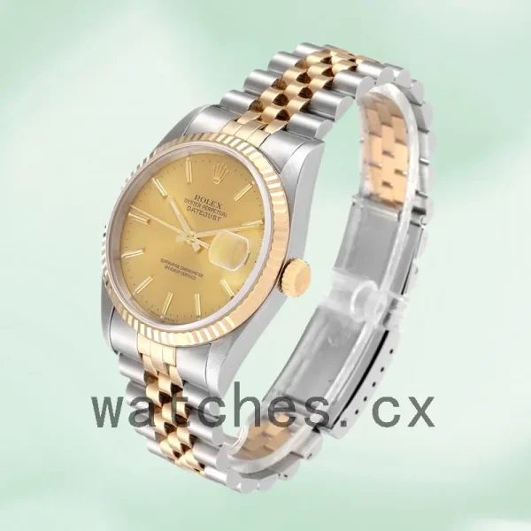Rolex Datejust 36mm 16233CSJ Men's Jubilee Bracelet Gold Dial - Image 3