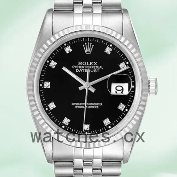 Rolex Datejust 36mm Men's 16234BKDJ Silver-tone
