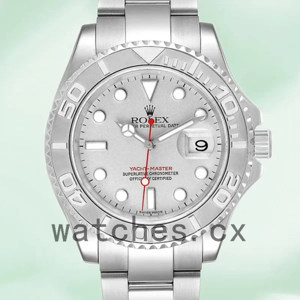Rolex Yacht-master Men's 16622SSO 40mm Silver-tone Oyster Bracelet
