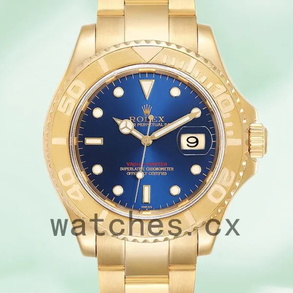 Rolex Yacht-master 16628BLSO 40mm Men's Blue Dial Gold-tone