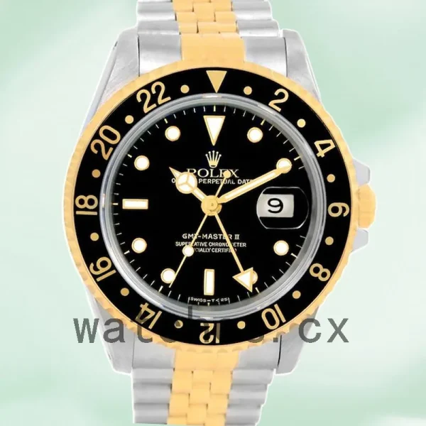 Rolex Gmt Master 40mm Men's 16713BKSJ Black Dial Jubilee Bracelet