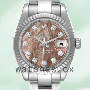 Rolex Datejust Ladies 26mm 179174 Black Mother of Pearl Dial Oyster Bracelet