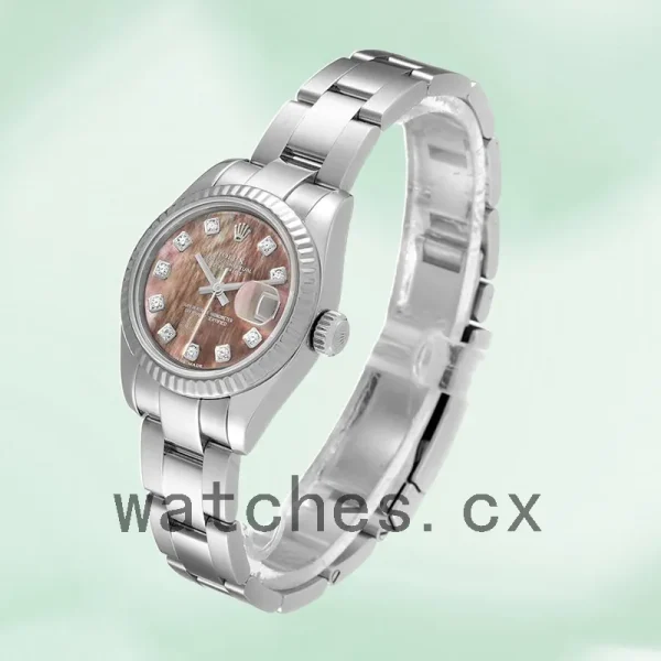 Rolex Datejust Ladies 26mm 179174 Black Mother of Pearl Dial Oyster Bracelet - Image 3