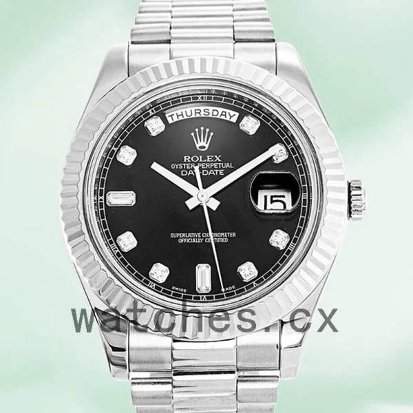 Rolex Day-Date 218239 41mm Men's Silver-tone President Bracelet