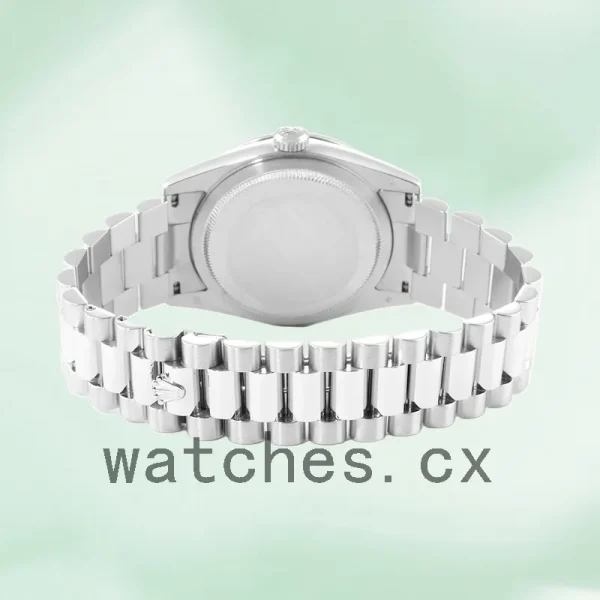 Rolex Day-Date 218239 41mm Men's Silver-tone President Bracelet - Image 4