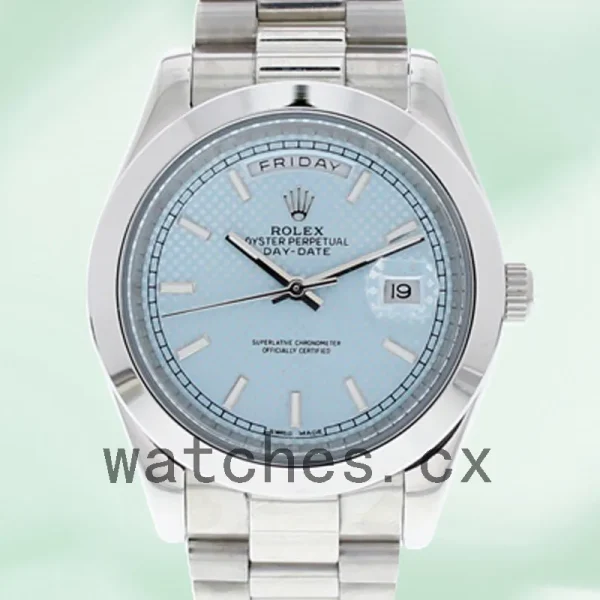 Rolex Day-date Men's 40mm m228206-0004 Blue Dial President Bracelet