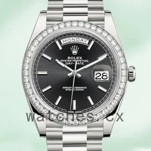 Rolex Day-Date Men's 40mm 228349BKSP Silver-tone