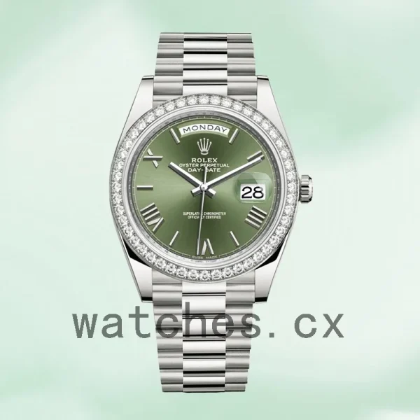 Rolex Day-Date 40mm 228349GNRP Men's Green Dial Silver-tone - Image 2