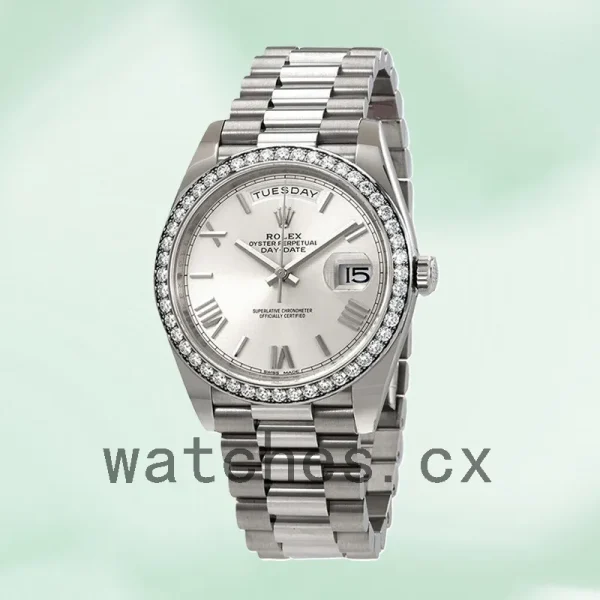 Rolex Day-Date 228349SRP 40mm Men's Silver-tone Silver Dial - Image 2