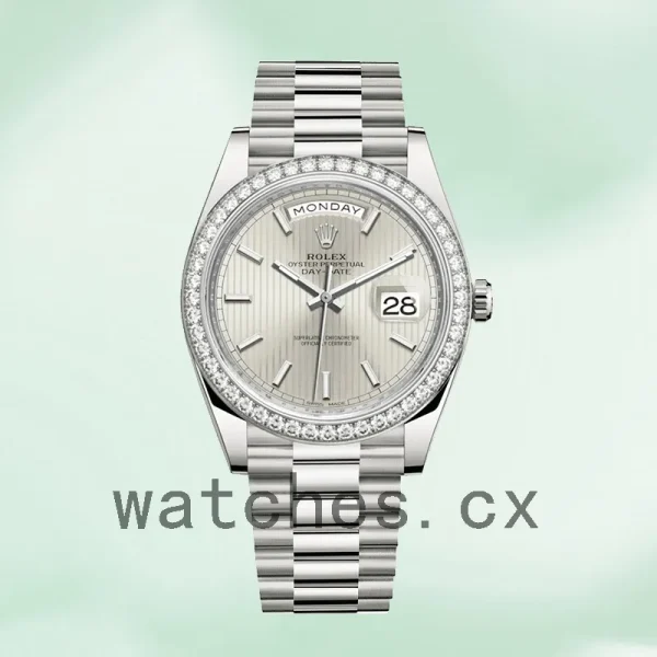 Rolex Day-Date 40mm Men's 228349SSP Silver-tone Jubilee Bracelet - Image 2