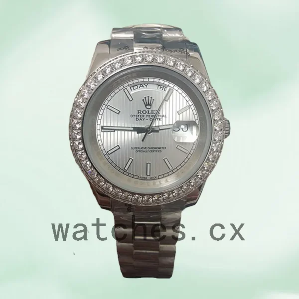 Rolex Day-Date 40mm Men's 228349SSP Silver-tone Jubilee Bracelet - Image 4