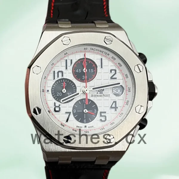 Audemars Piguet Royal Oak Offshore 26170ST.OO.D101CR.02-2 43mm Men's Leather Strap Silver-tone