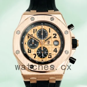 Audemars Piguet Royal Oak Offshore 26470OR.OO.A002CR.01 43mm Men's Rose Gold-tone Rubber Band