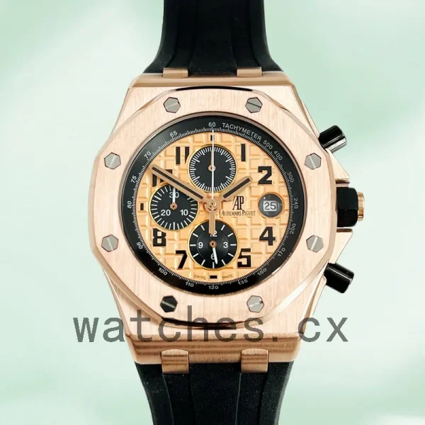 Audemars Piguet Royal Oak Offshore 26470OR.OO.A002CR.01 43mm Men's Rose Gold-tone Rubber Band - Image 2