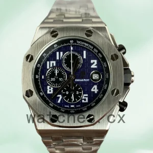 Audemars Piguet Royal Oak Offshore 26470PT.OO.1000PT.02 43mm Men's Silver-tone Blue Dial