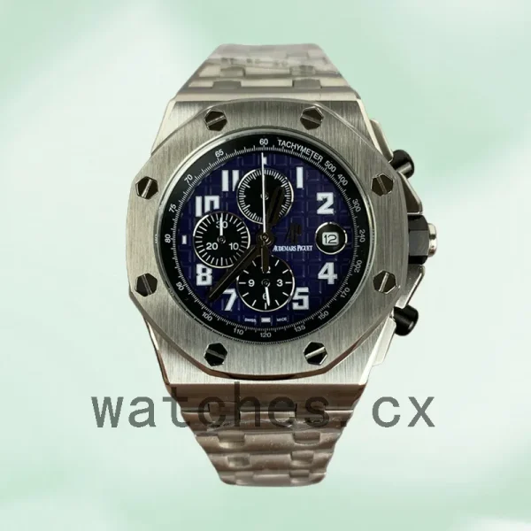 Audemars Piguet Royal Oak Offshore 26470PT.OO.1000PT.02 43mm Men's Silver-tone Blue Dial - Image 2