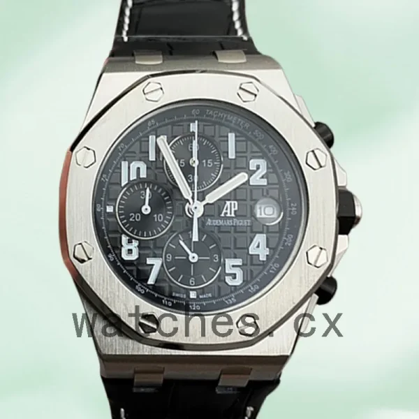 Audemars Piguet Royal Oak Offshore 26470ST.OO.A101CR.01-1 Men's 43mm Leather Strap
