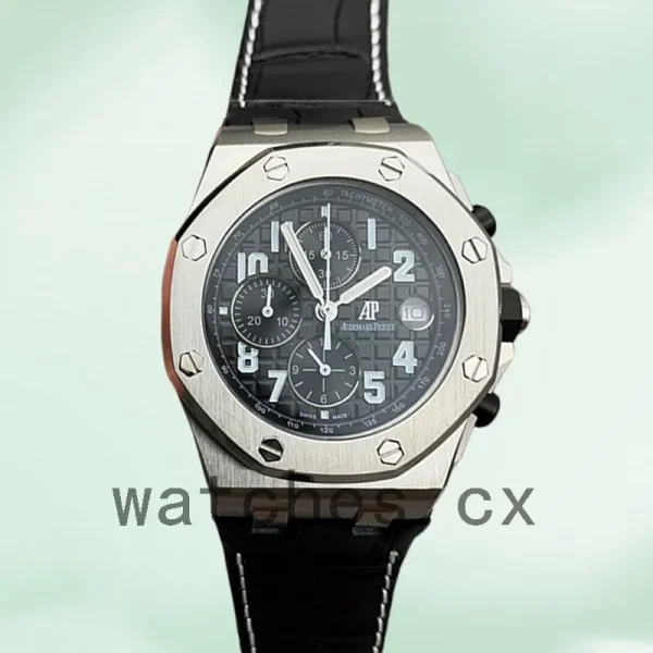 Audemars Piguet Royal Oak Offshore 26470ST.OO.A101CR.01-1 Men's 43mm Leather Strap - Image 2