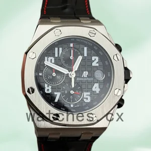 Audemars Piguet Royal Oak Offshore Men's 43mm 26470ST.OO.A101CR.01 Black Dial Leather Strap