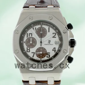 Audemars Piguet Royal Oak Offshore 26470ST.OO.A801CR.01 43mm Men's Leather Strap Silver-tone