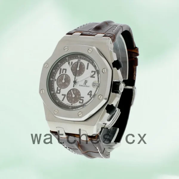 Audemars Piguet Royal Oak Offshore 26470ST.OO.A801CR.01 43mm Men's Leather Strap Silver-tone - Image 3
