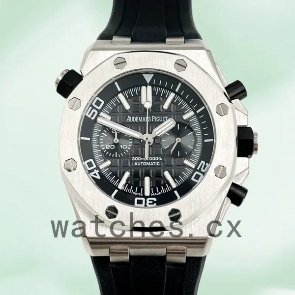 Audemars Piguet Royal Oak Offshore Diver Men's 26703ST-BK 42mm Black Dial - Image 2