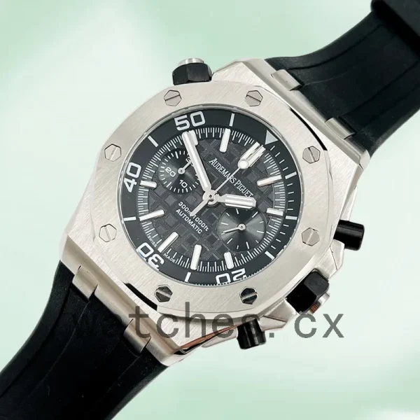 Audemars Piguet Royal Oak Offshore Diver Men's 26703ST-BK 42mm Black Dial - Image 3