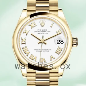 Rolex Datejust 31mm Ladies m278248-0020 White Dial Gold-tone