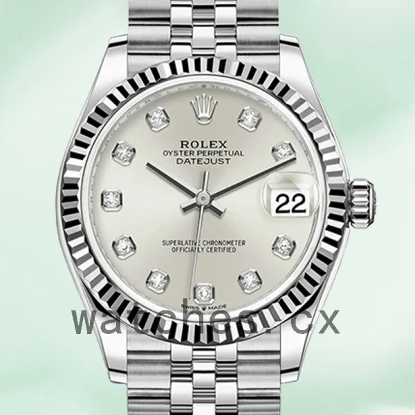Rolex Datejust m278274-0030 Ladies 31mm Jubilee Bracelet Silver-tone