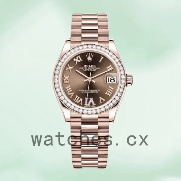 Rolex Datejust m278285rbr-0016 Ladies 31mm Rose Gold-tone Chocolate Dial - Image 2