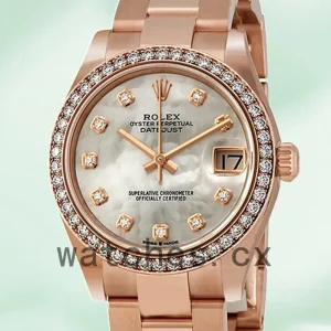 Rolex Datejust 31mm Ladies m278285rbr-0011 Rose Gold-tone Oyster Bracelet