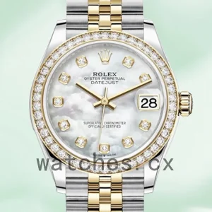 Rolex Datejust m278383rbr-0028 31mm Ladies Jubilee Bracelet Mother of Pearl Dial