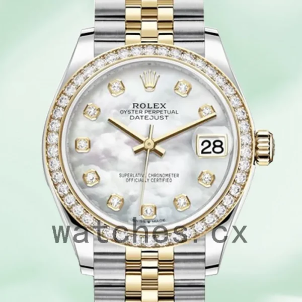 Rolex Datejust m278383rbr-0028 31mm Ladies Jubilee Bracelet Mother of Pearl Dial
