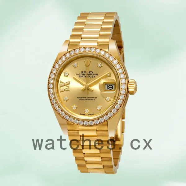 Rolex Datejust m279138rbr-0006 28mm Ladies Champagne Diamond Dial - Image 2