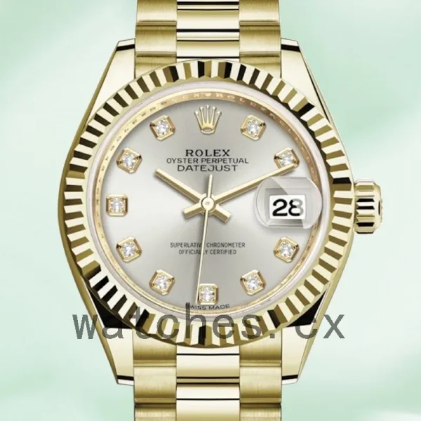 Rolex Datejust Ladies 28mm m279138rbr-0019 Silver Dial President Bracelet/Jubilee Bracelet