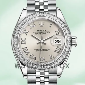 Rolex Datejust m279384rbr-0009 Ladies 28mm Silver Dial Silver-tone