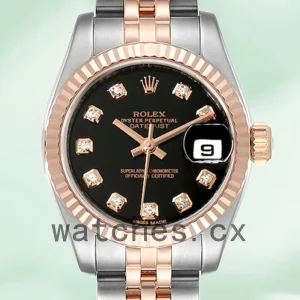 Rolex Datejust Ladies 279171 28mm Jubilee Bracelet Black Dial