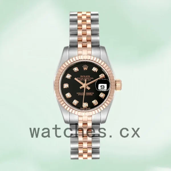 Rolex Datejust Ladies 279171 28mm Jubilee Bracelet Black Dial - Image 2