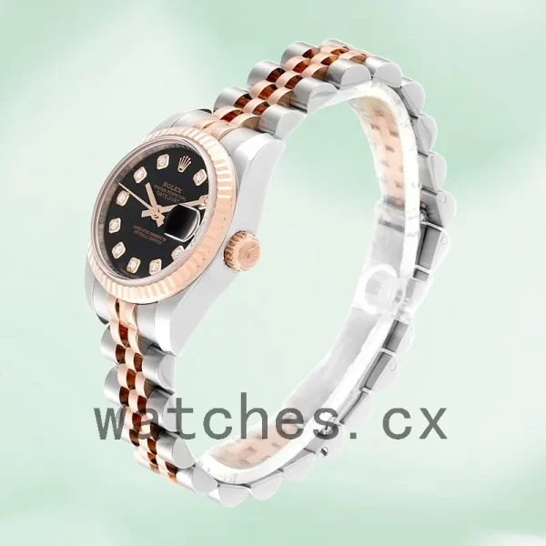 Rolex Datejust Ladies 279171 28mm Jubilee Bracelet Black Dial - Image 3