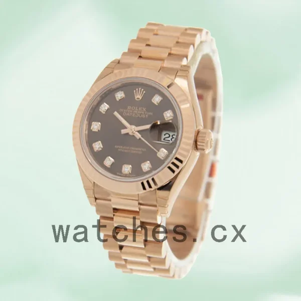Rolex Datejust m279175-0016 28mm Ladies Rose Gold-tone Automatic - Image 3