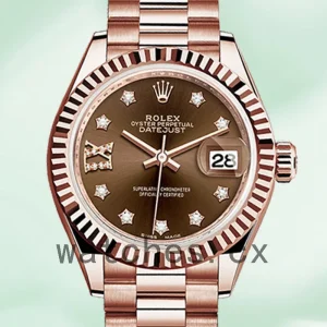 Rolex Datejust m279175-0002 Ladies 28mm Chocolate Diamond Dial