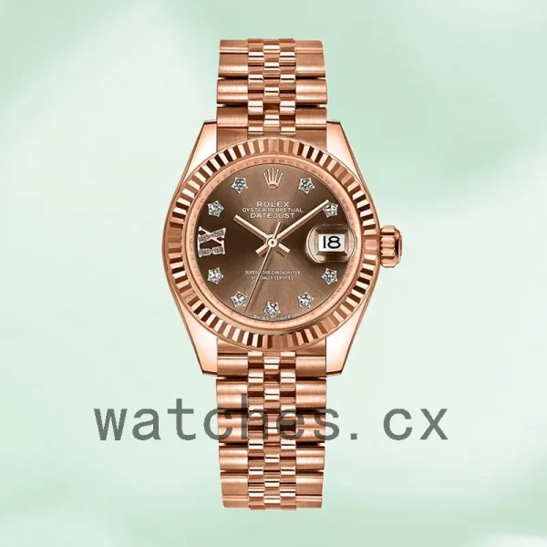 Rolex Datejust m279175-0002 Ladies 28mm Chocolate Diamond Dial - Image 5