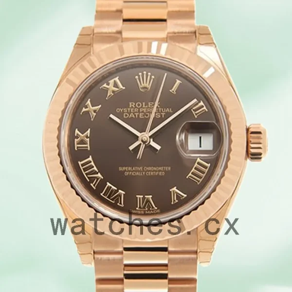 Rolex Datejust 28mm m279175-0014 Ladies President Bracelet/Jubilee Bracelet Rose Gold-tone