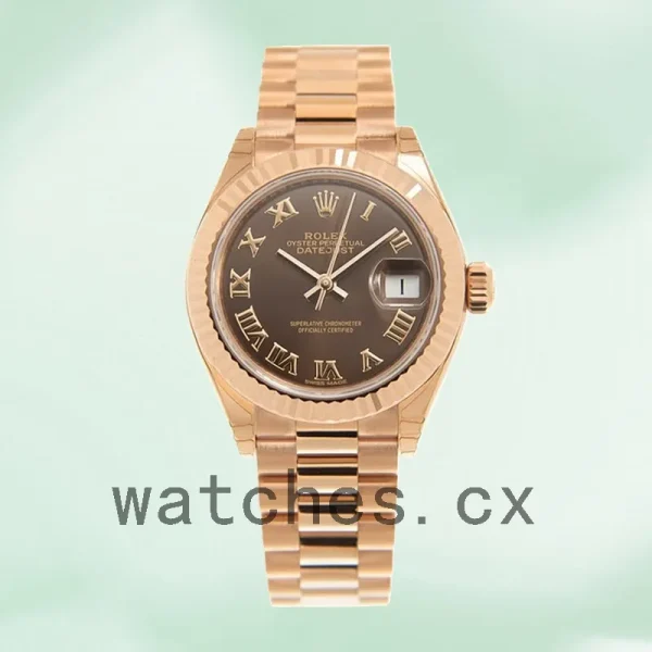 Rolex Datejust 28mm m279175-0014 Ladies President Bracelet/Jubilee Bracelet Rose Gold-tone - Image 2