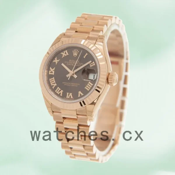 Rolex Datejust 28mm m279175-0014 Ladies President Bracelet/Jubilee Bracelet Rose Gold-tone - Image 3